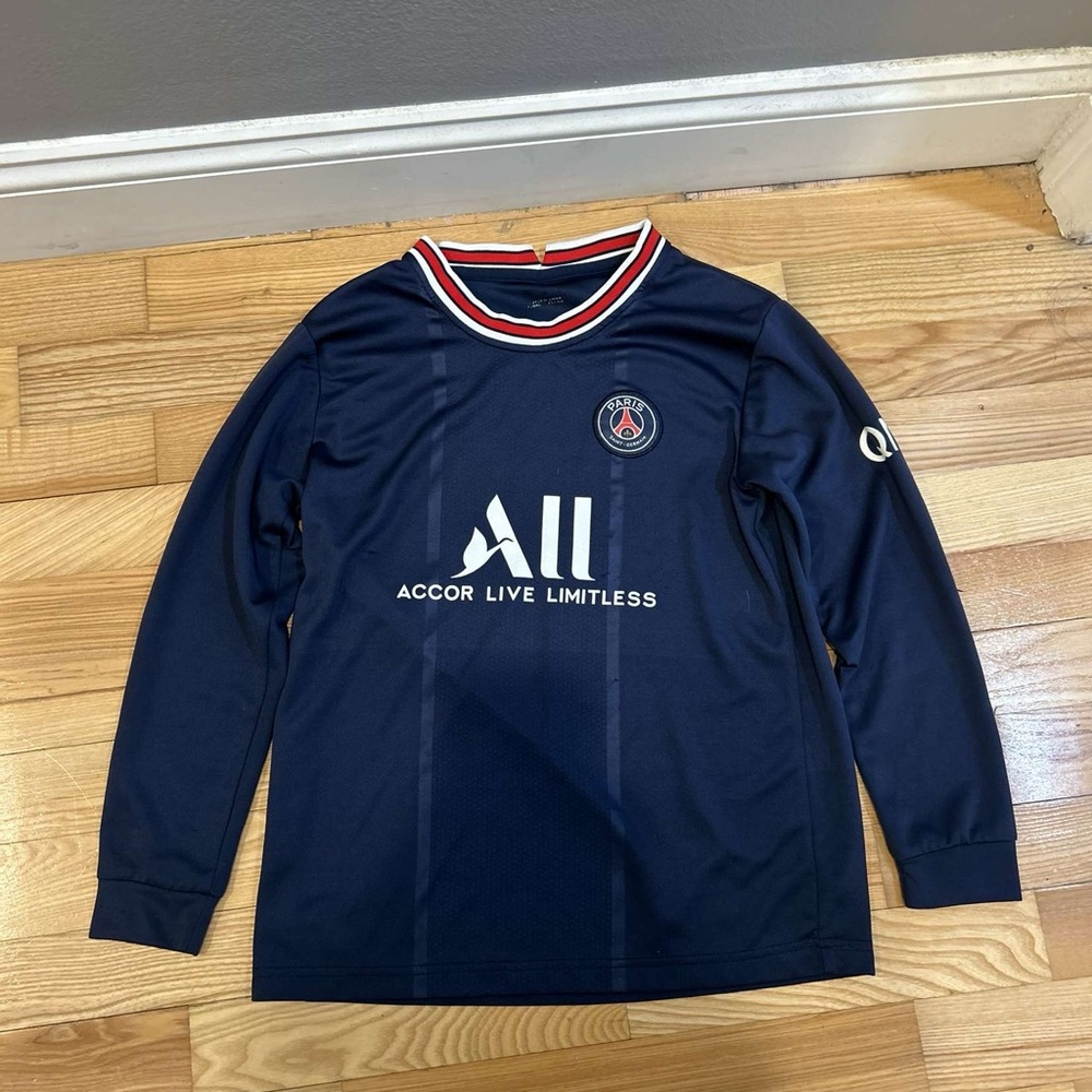 Messi 30 PSG Navy Long Sleeve Jersey